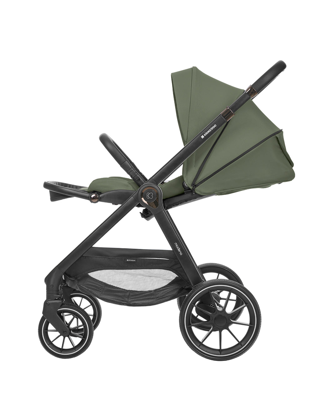 Комбинирана количка 3в1 с кош за новородено Modena Army Green - снимка 6