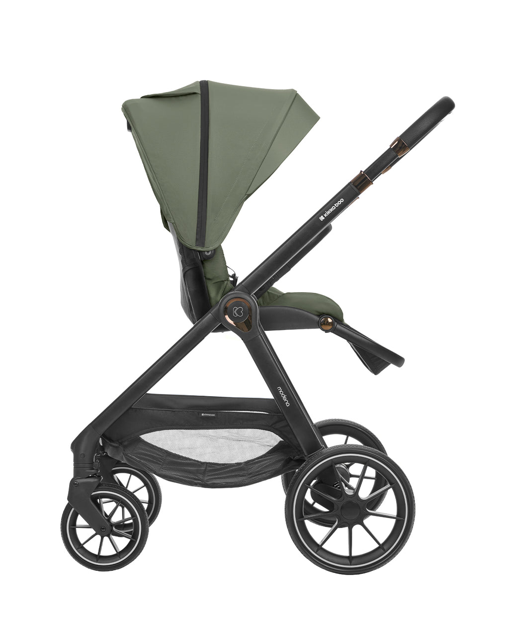 Комбинирана количка 3в1 с кош за новородено Modena Army Green - снимка 7