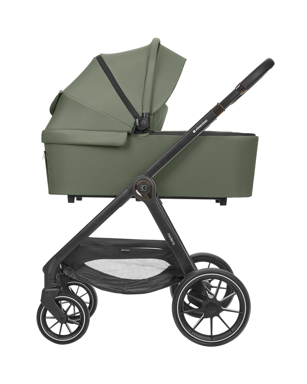 Комбинирана количка 3в1 с кош за новородено Modena Army Green - снимка 9