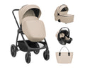 Комбинирана количка 3в1 с кош за новородено Modena Beige