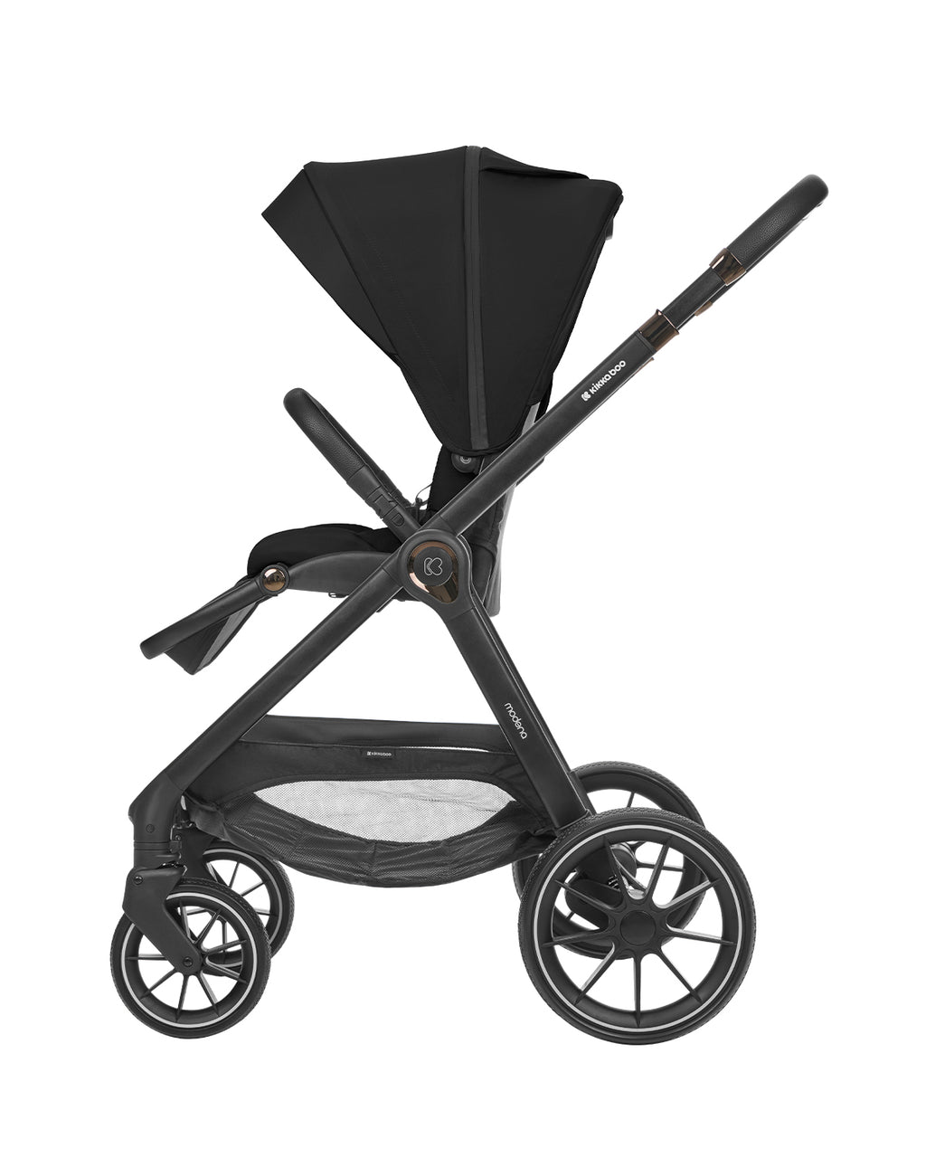 Комбинирана количка 3в1 с кош за новородено Modena Black - снимка 4