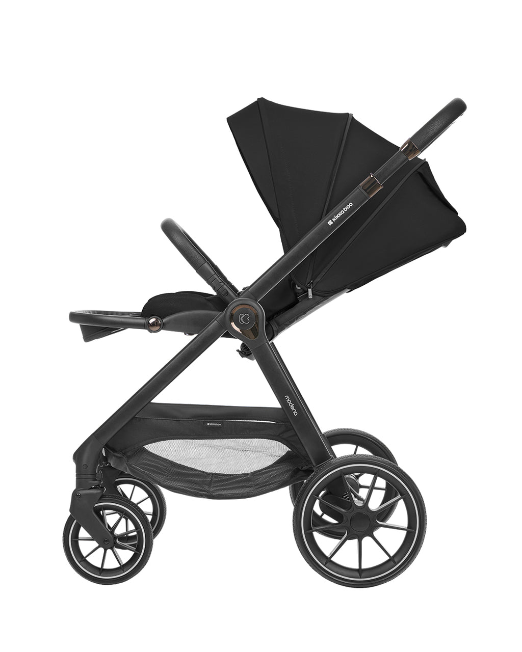 Комбинирана количка 3в1 с кош за новородено Modena Black - снимка 5