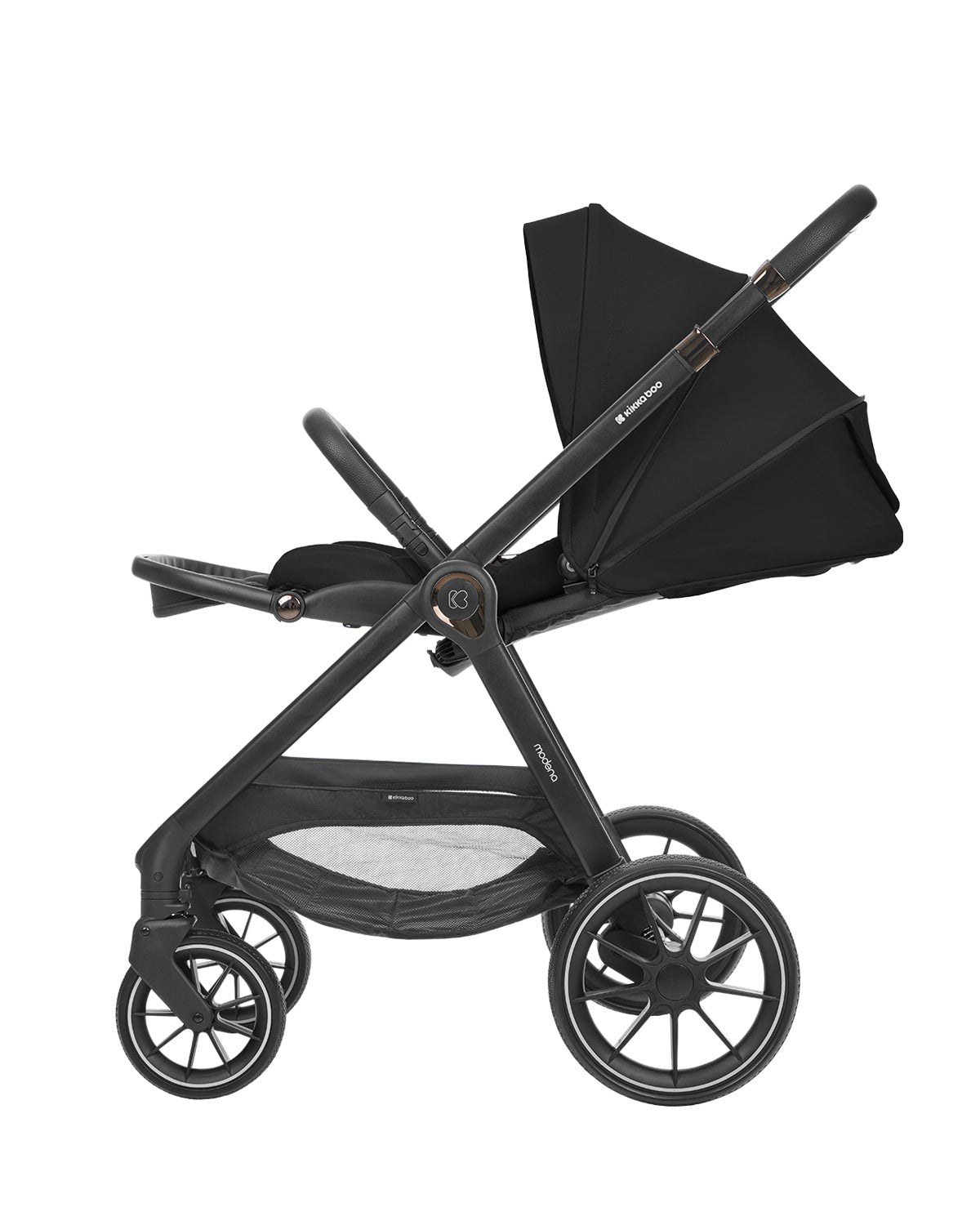 Комбинирана количка 3в1 с кош за новородено Modena Black - снимка 6