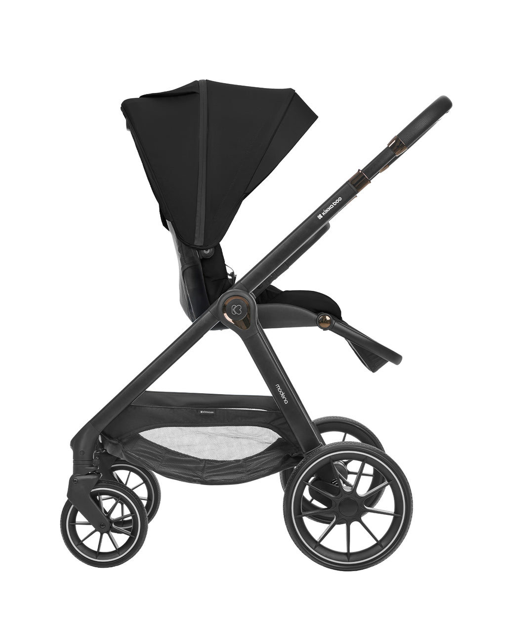 Комбинирана количка 3в1 с кош за новородено Modena Black - снимка 7