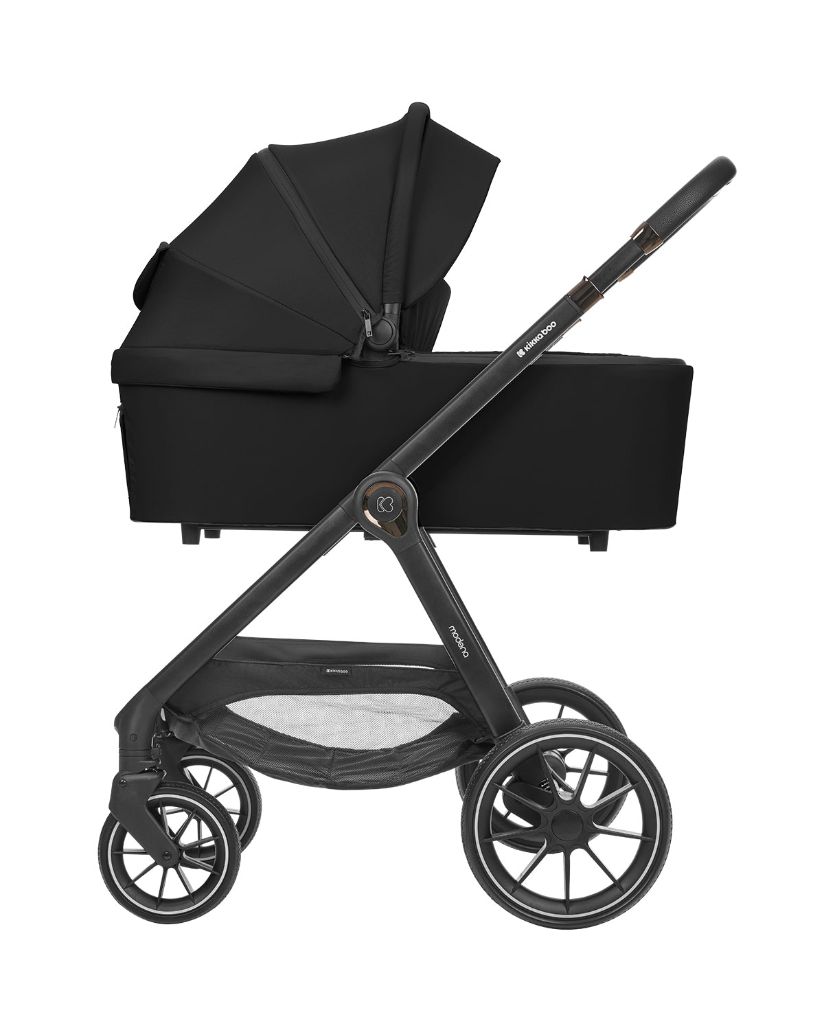 Комбинирана количка 3в1 с кош за новородено Modena Black - снимка 9