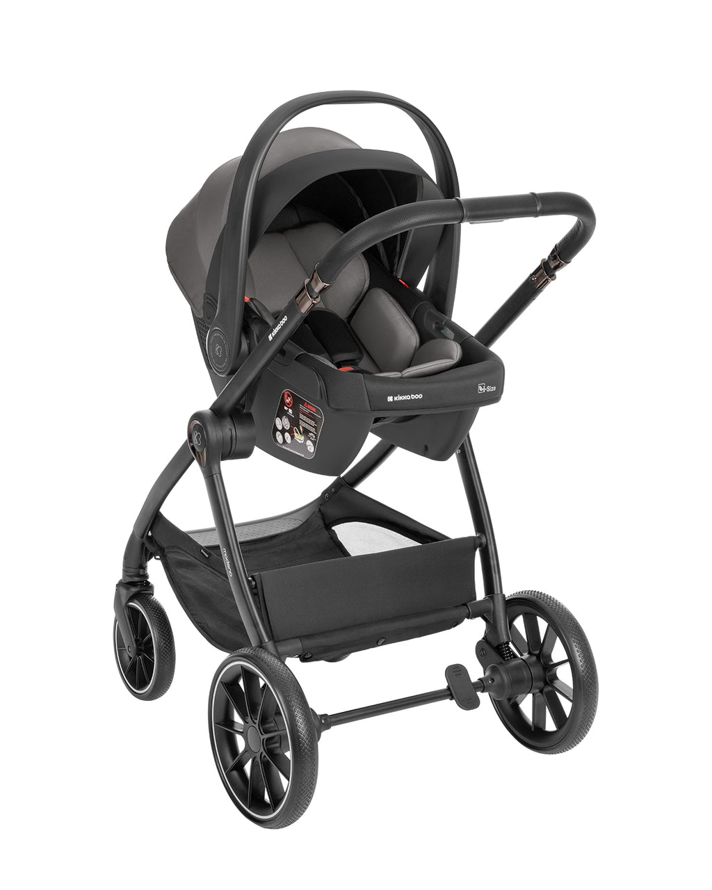 Комбинирана количка 3в1 с кош за новородено Modena Dark Grey - снимка 10