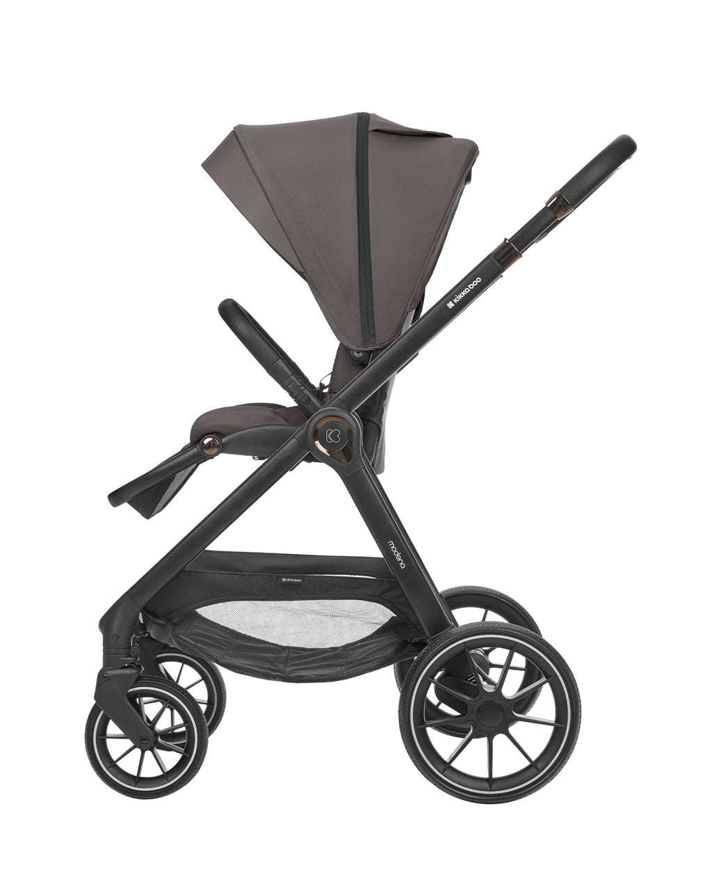 Комбинирана количка 3в1 с кош за новородено Modena Dark Grey - снимка 4