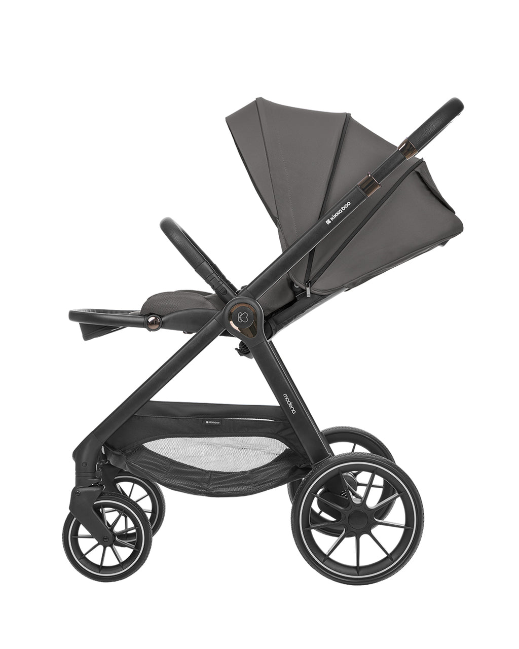Комбинирана количка 3в1 с кош за новородено Modena Dark Grey - снимка 5