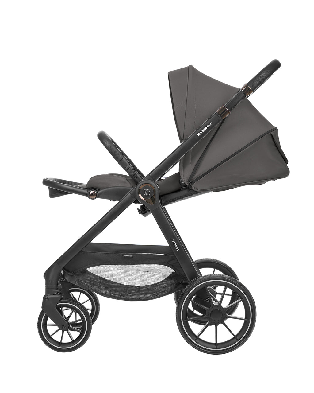Комбинирана количка 3в1 с кош за новородено Modena Dark Grey - снимка 6