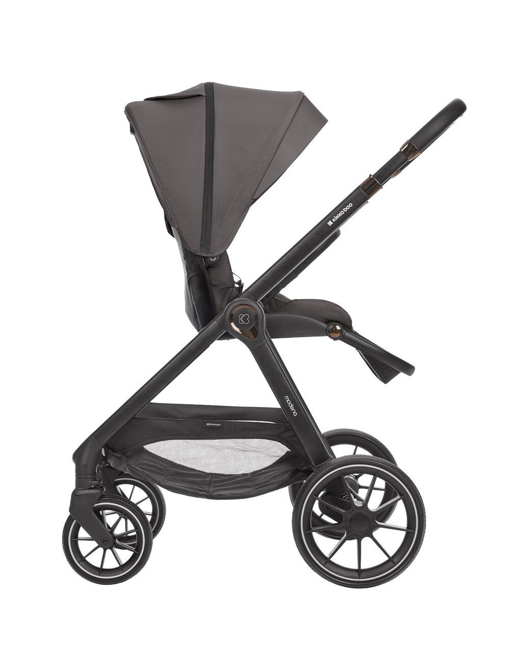 Комбинирана количка 3в1 с кош за новородено Modena Dark Grey - снимка 7
