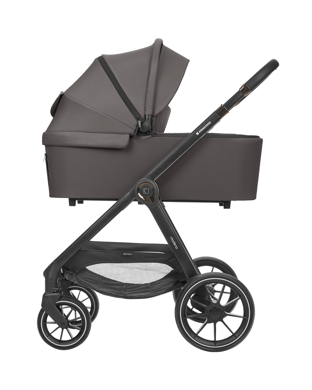 Комбинирана количка 3в1 с кош за новородено Modena Dark Grey - снимка 9