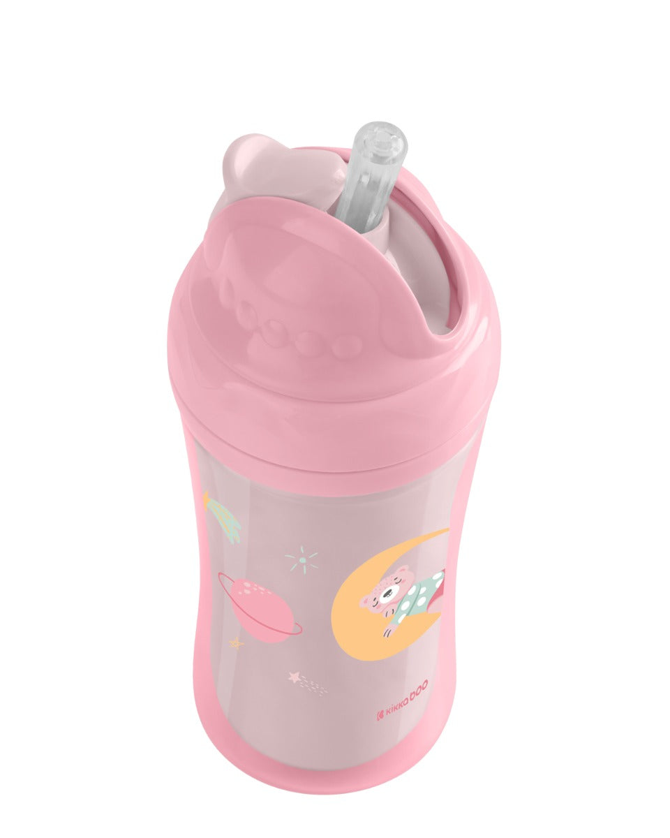 Чаша със силиконовa сламка 220мл Moony me Pink - снимка 3