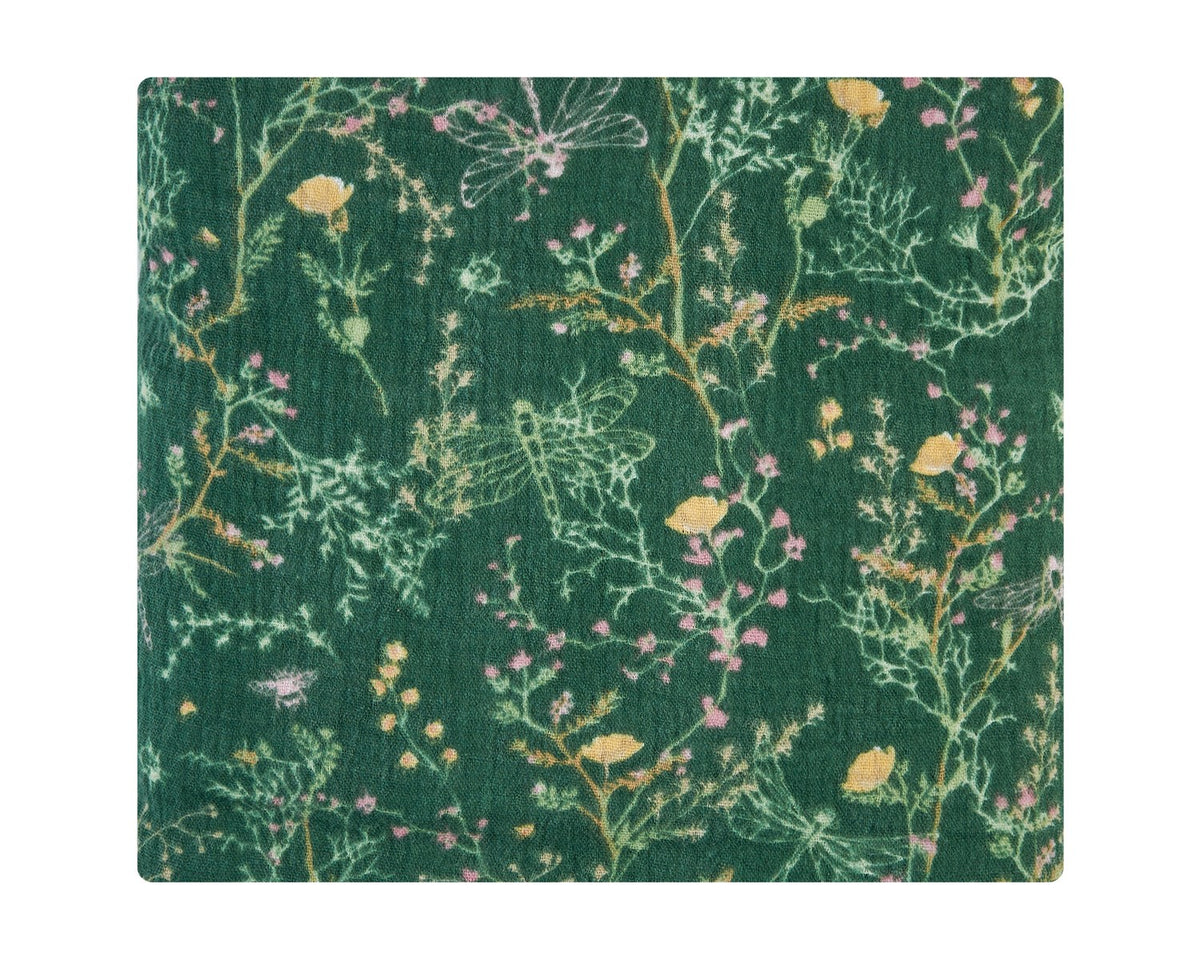 Oдеяло от муселин двупластово 100х100 см Secret Garden Green - снимка 2