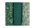 Комплект 3 бр муселинови пелени 75х75 см Secret Garden Green | Kikkaboo
