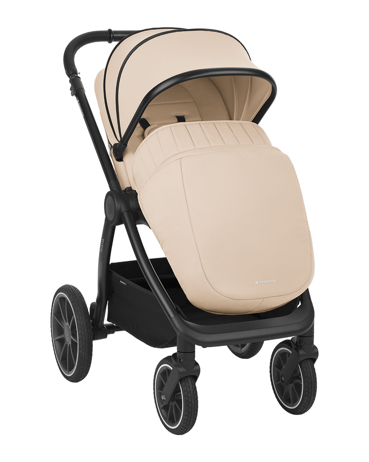 Комбинирана количка 2в1 с кош за новородено Naya Beige - снимка 2