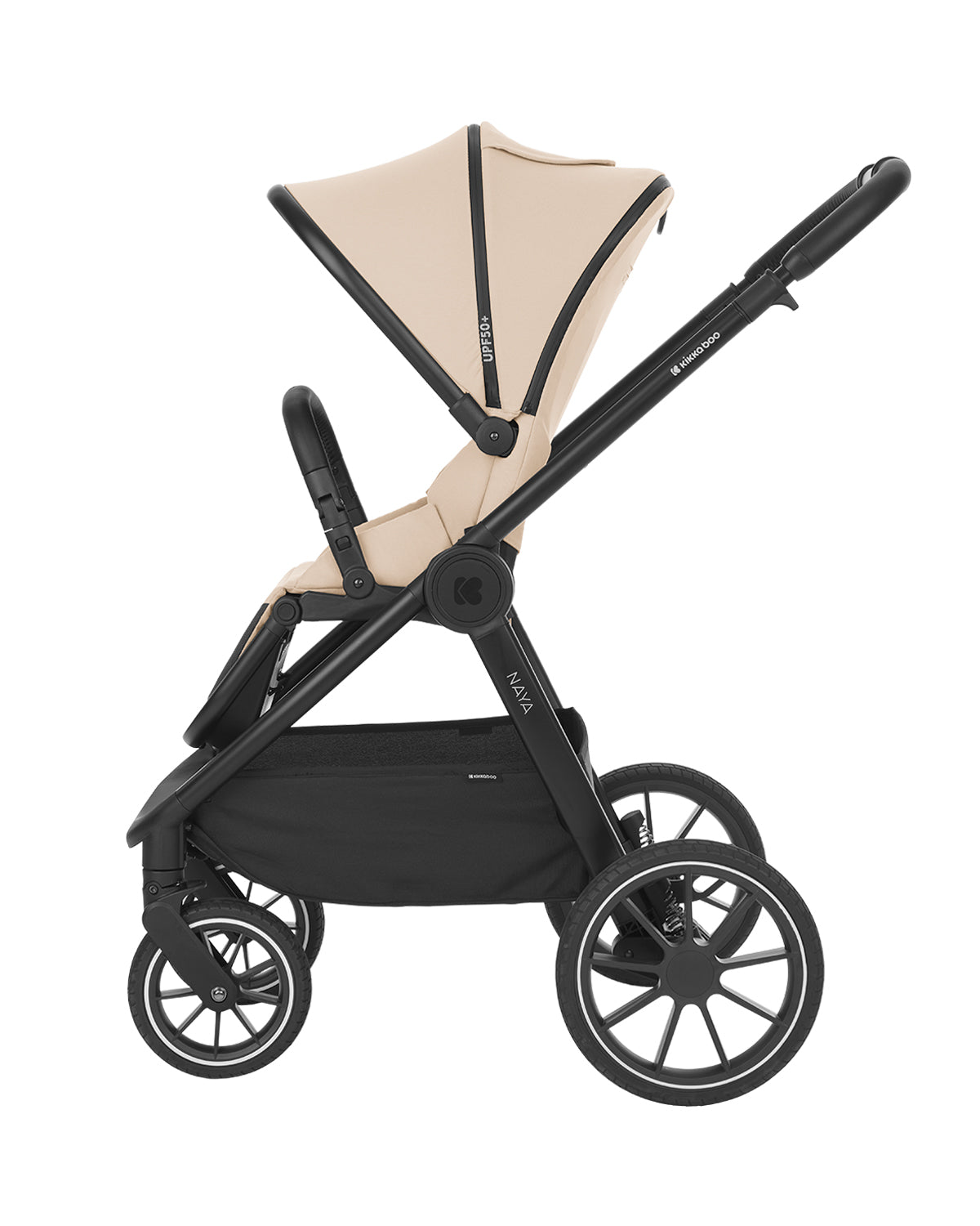 Комбинирана количка 2в1 с кош за новородено Naya Beige - снимка 5