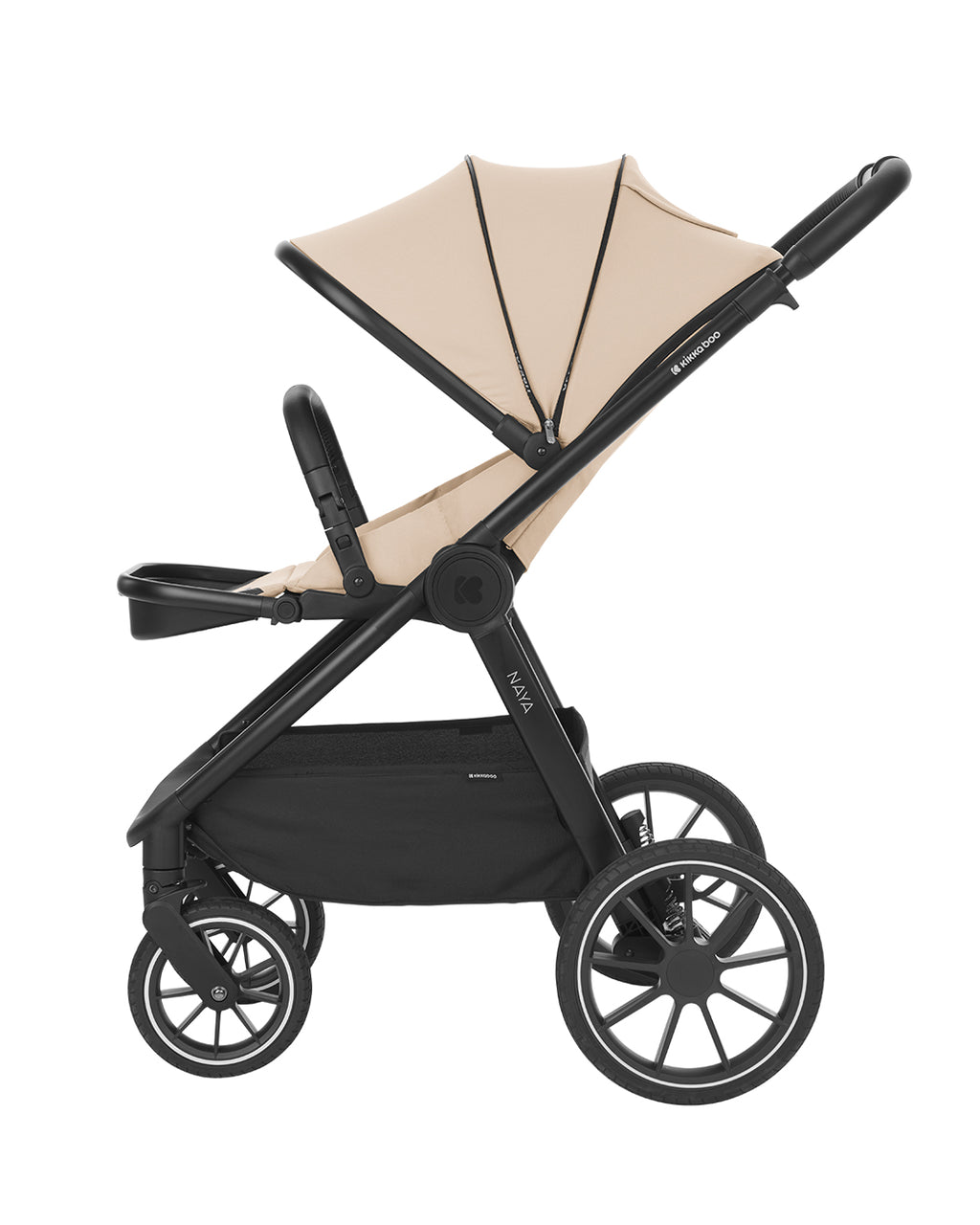 Комбинирана количка 2в1 с кош за новородено Naya Beige - снимка 6