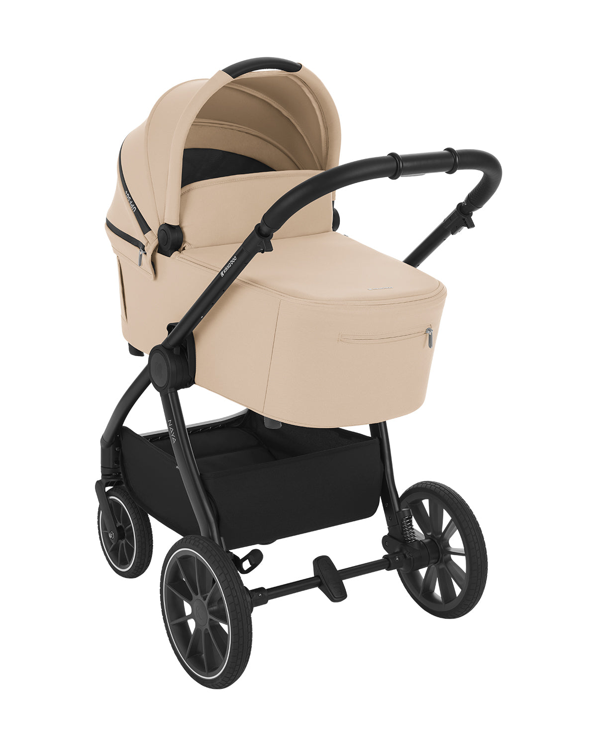 Комбинирана количка 2в1 с кош за новородено Naya Beige - снимка 10