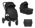 Комбинирана количка 2в1 с кош за новородено Naya Black | Kikkaboo
