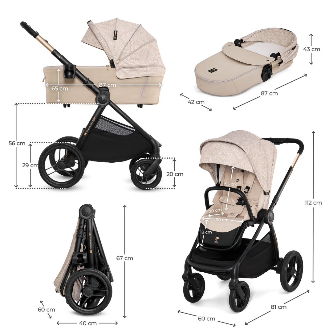 KinderKraft бебешка количка 2в1 NEA 2.0 BIZUU WHISPER DUNE - снимка 13