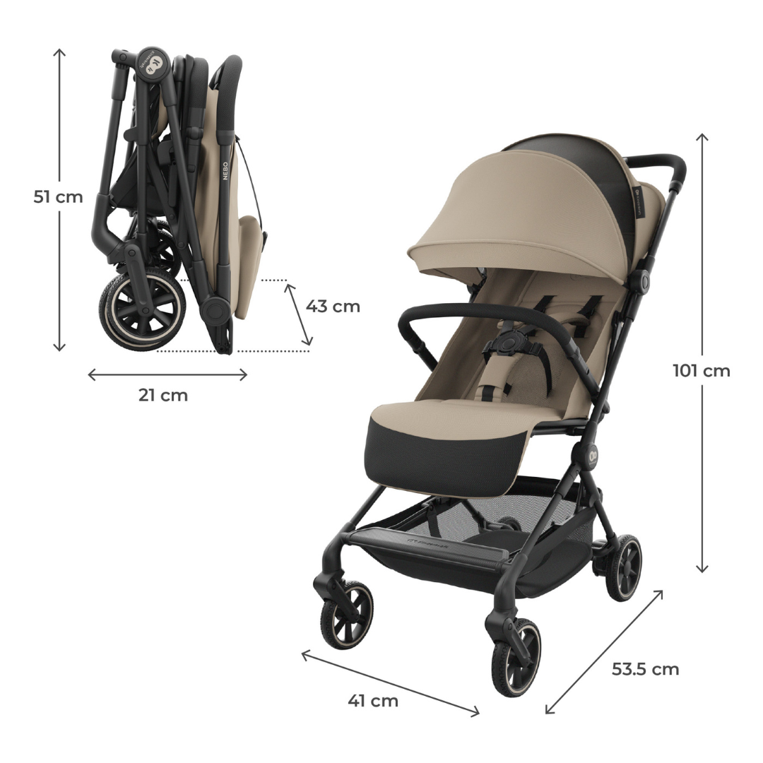 Kinderkraft NEBO бебешка количка SOFT BEIGE - снимка 3