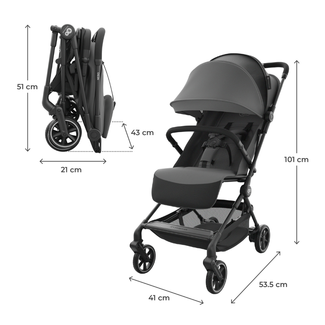 Kinderkraft NEBO бебешка количка PLATINUM GRAY - снимка 4