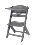 Дървен стол за храненe Nordy Dark Grey | Kikkaboo