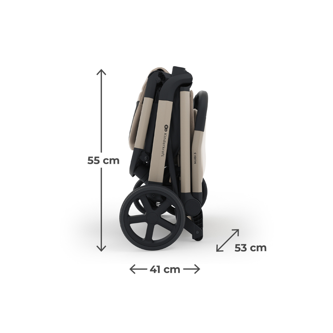 Kinderkraft NUBI 3 бебешка количка SAND BEIGE - снимка 12