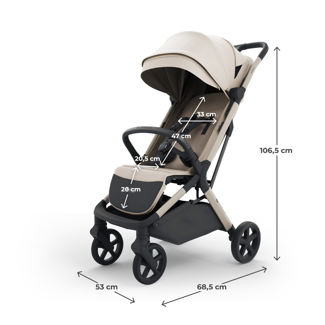Kinderkraft NUBI 3 бебешка количка SAND BEIGE - снимка 11