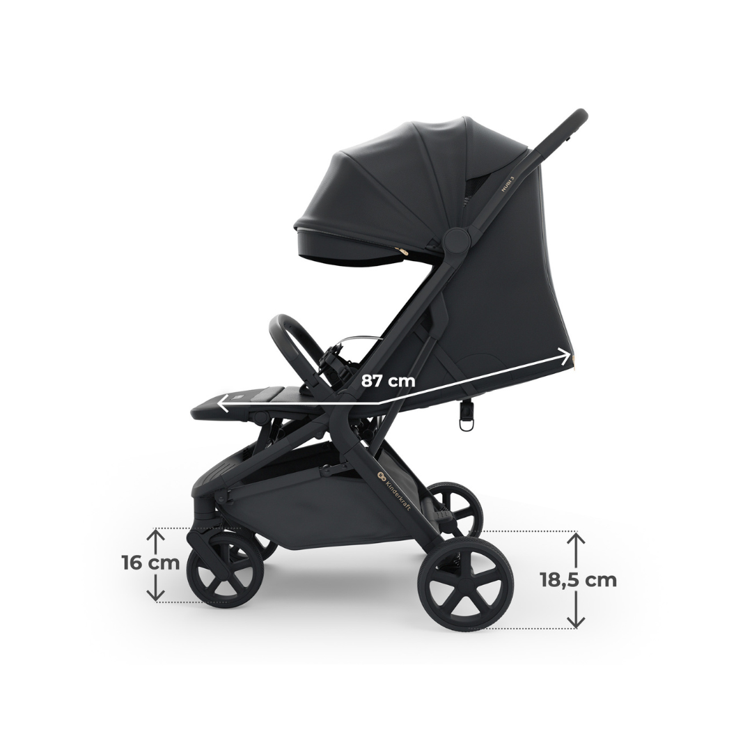 Kinderkraft NUBI 3 бебешка количка MIDNIGHT BLACK - снимка 11