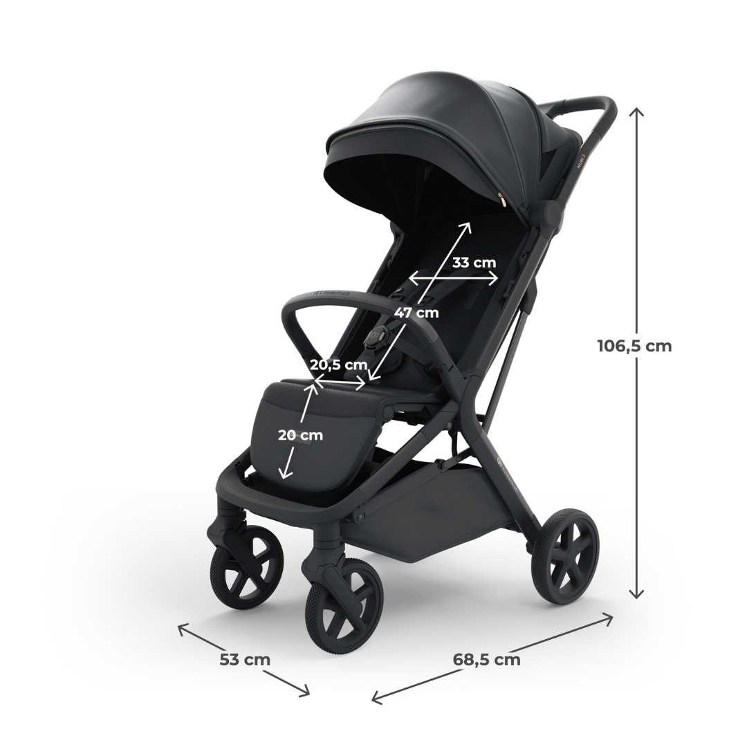 Kinderkraft NUBI 3 бебешка количка MIDNIGHT BLACK - снимка 10