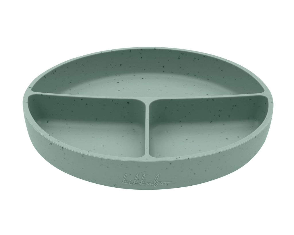 Чиния с отделения и вакуумно дъно Platinum Silicone Sage