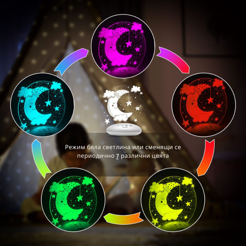 52121 Reer ColourLumy нощна лампа ЛУНА - снимка 7