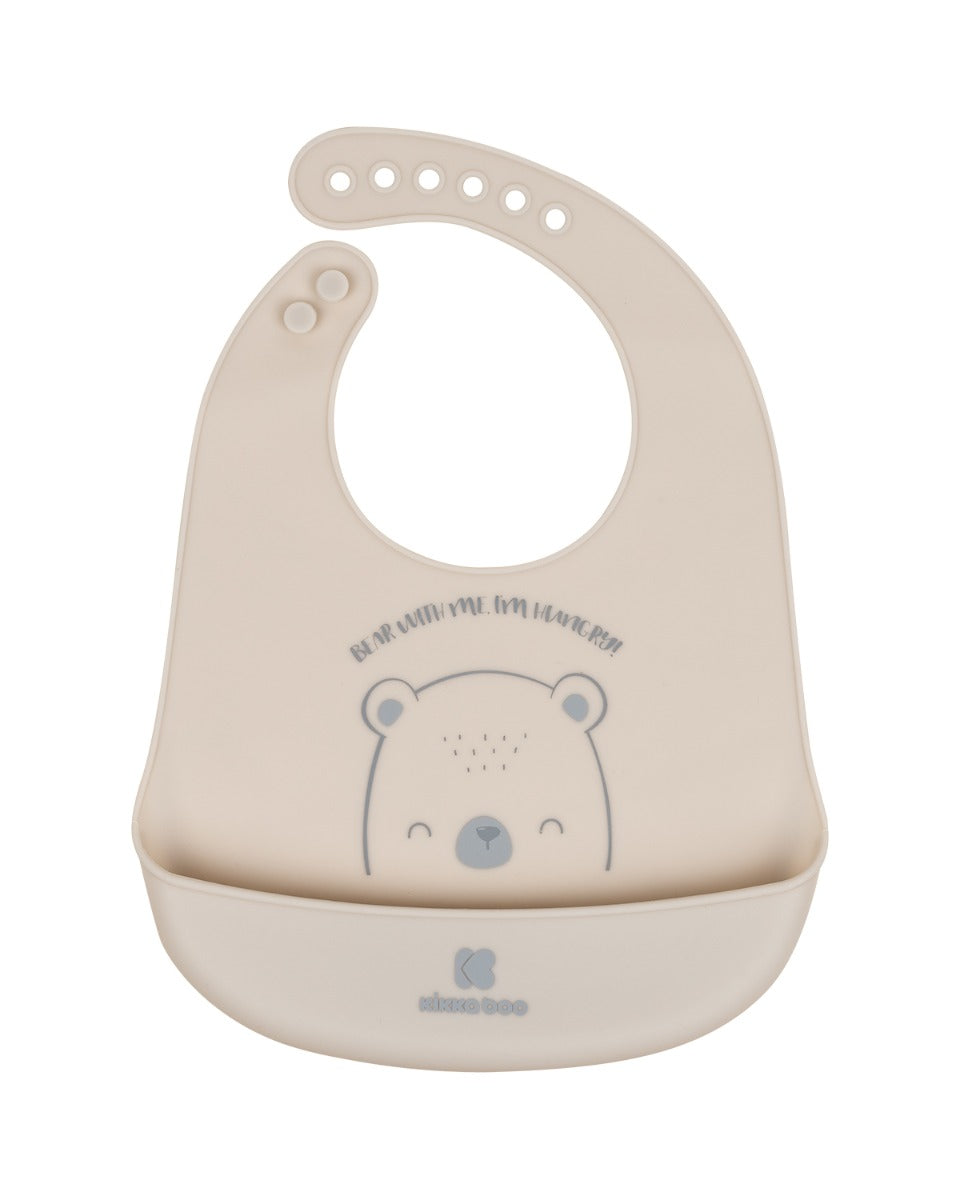 Лигавник силиконов Bear with me Grey | Kikkaboo