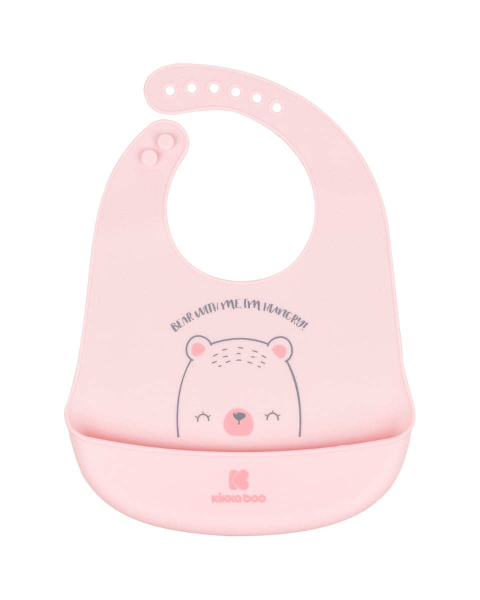 Лигавник силиконов Bear with me Pink | Kikkaboo