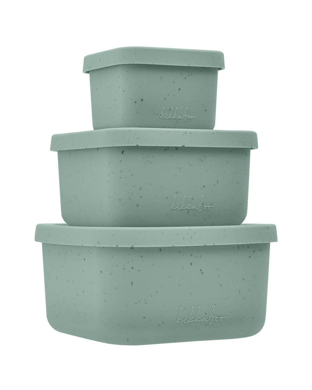 Сет кутии за храна 3 бр Platinum Silicone Sage | Kikkaboo