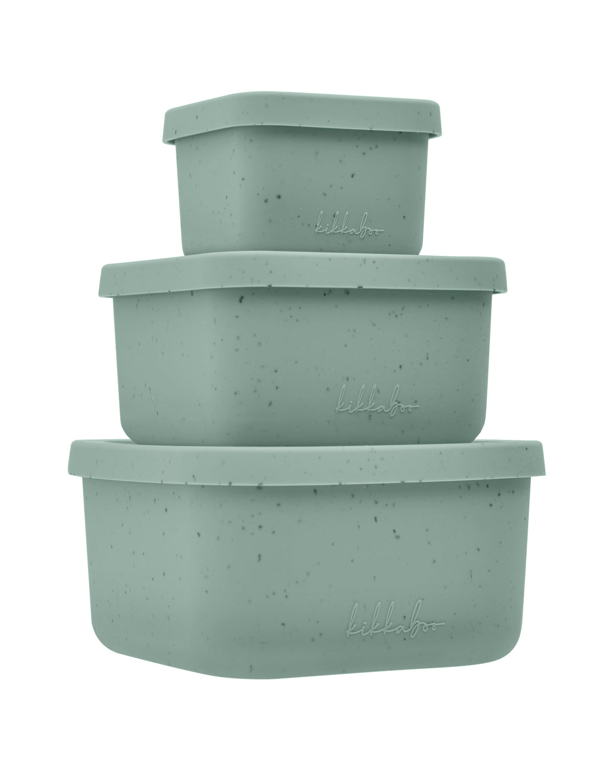 Сет кутии за храна 3 бр Platinum Silicone Sage | Kikkaboo