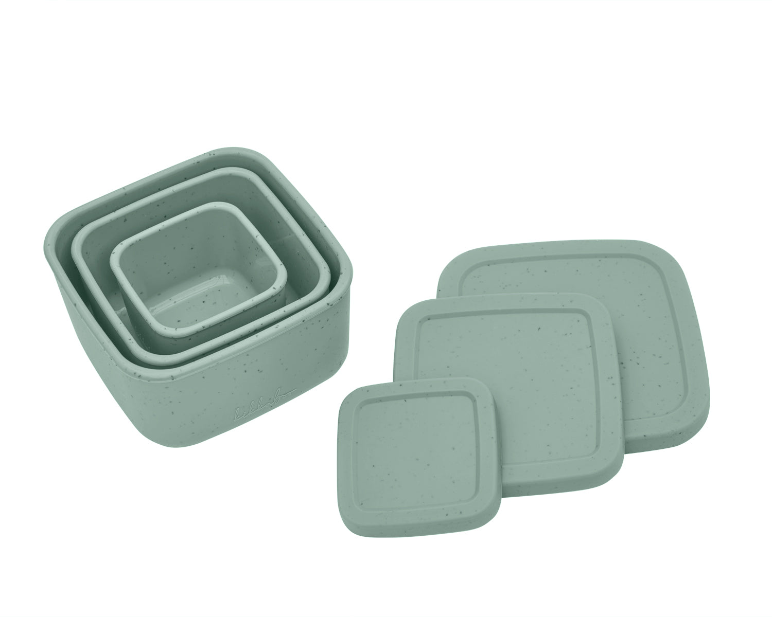 Сет кутии за храна 3 бр Platinum Silicone Sage - снимка 3