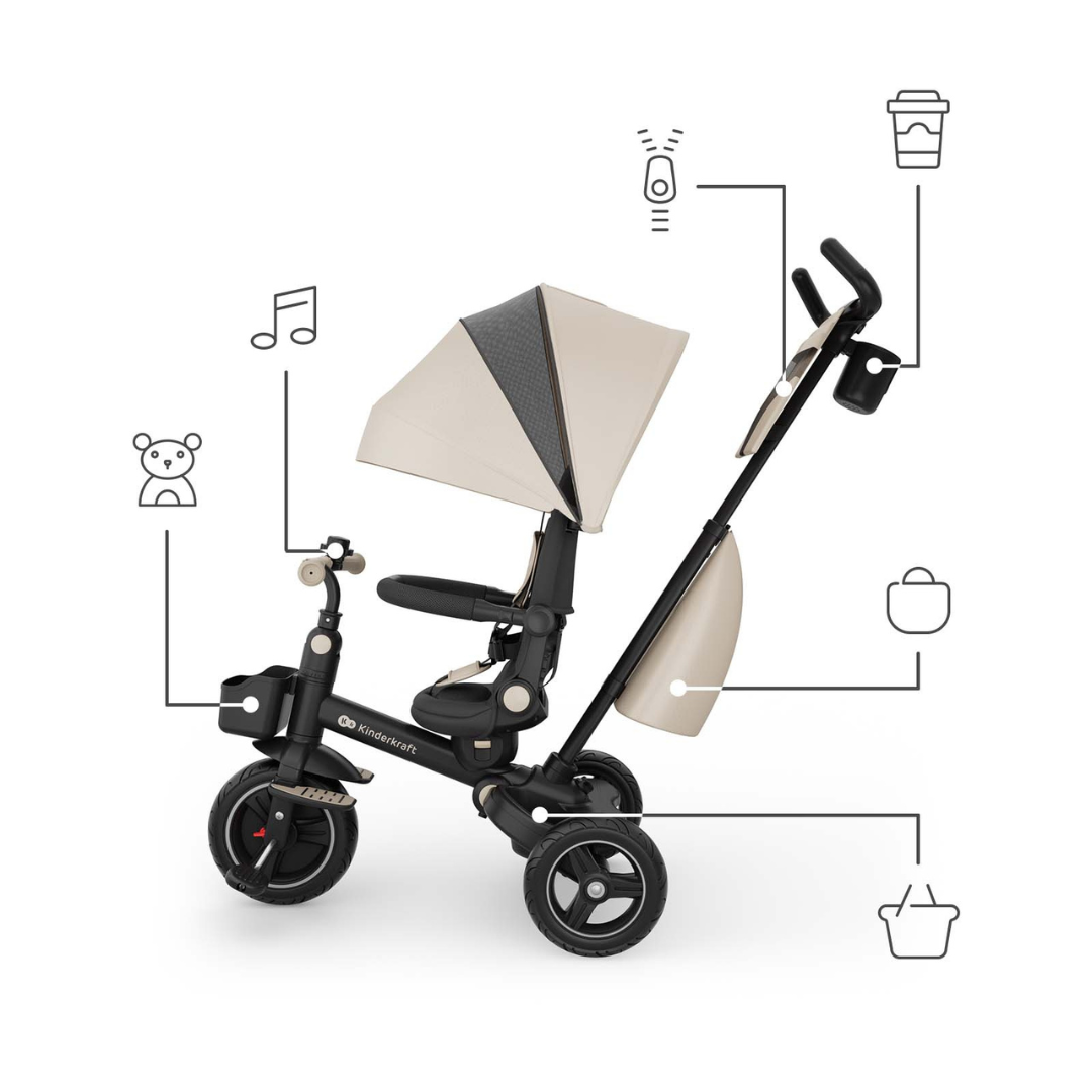 KinderKraft SPINSTEP 2 PLUS триколка БЕЖОВА - снимка 5