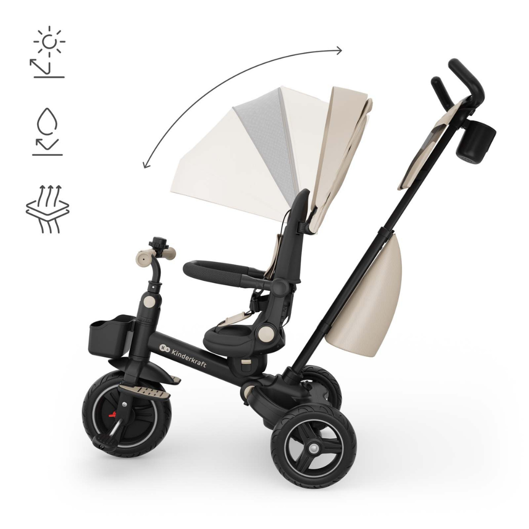 KinderKraft SPINSTEP 2 PLUS триколка БЕЖОВА - снимка 3