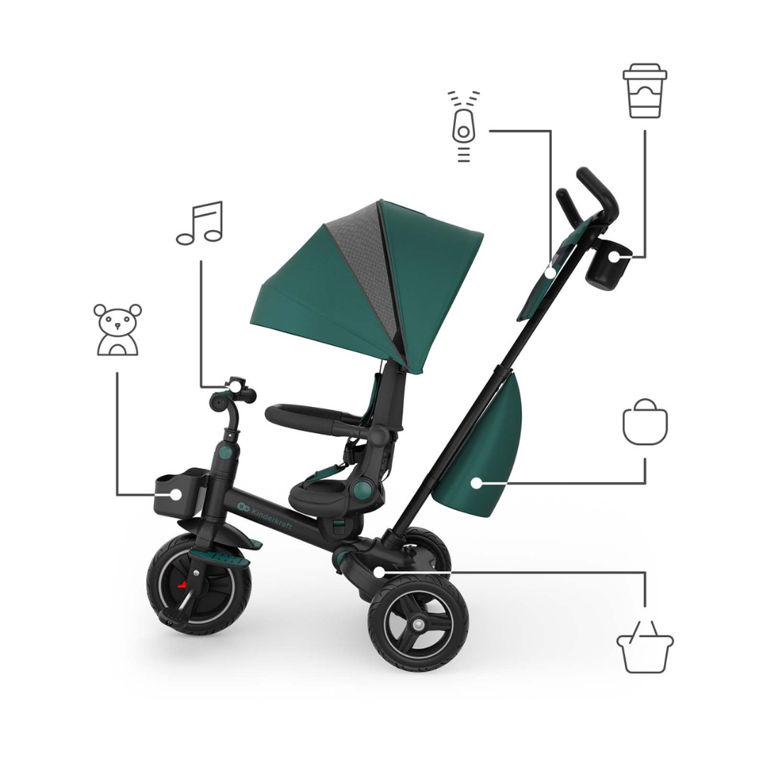 KinderKraft SPINSTEP 2 PLUS триколка ЗЕЛЕНА - снимка 5