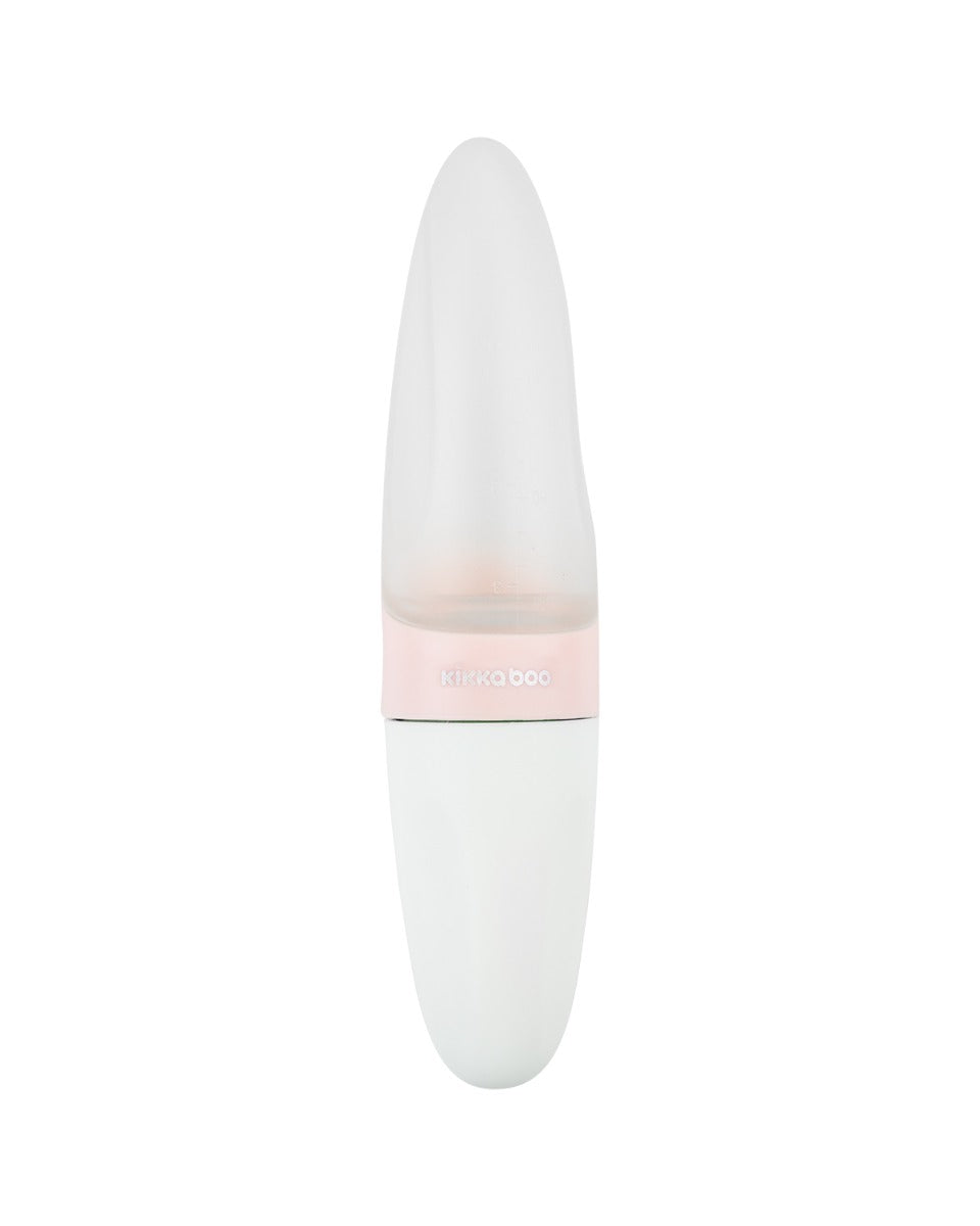 Шише силиконово с лъжичка 90мл. Comet Pink