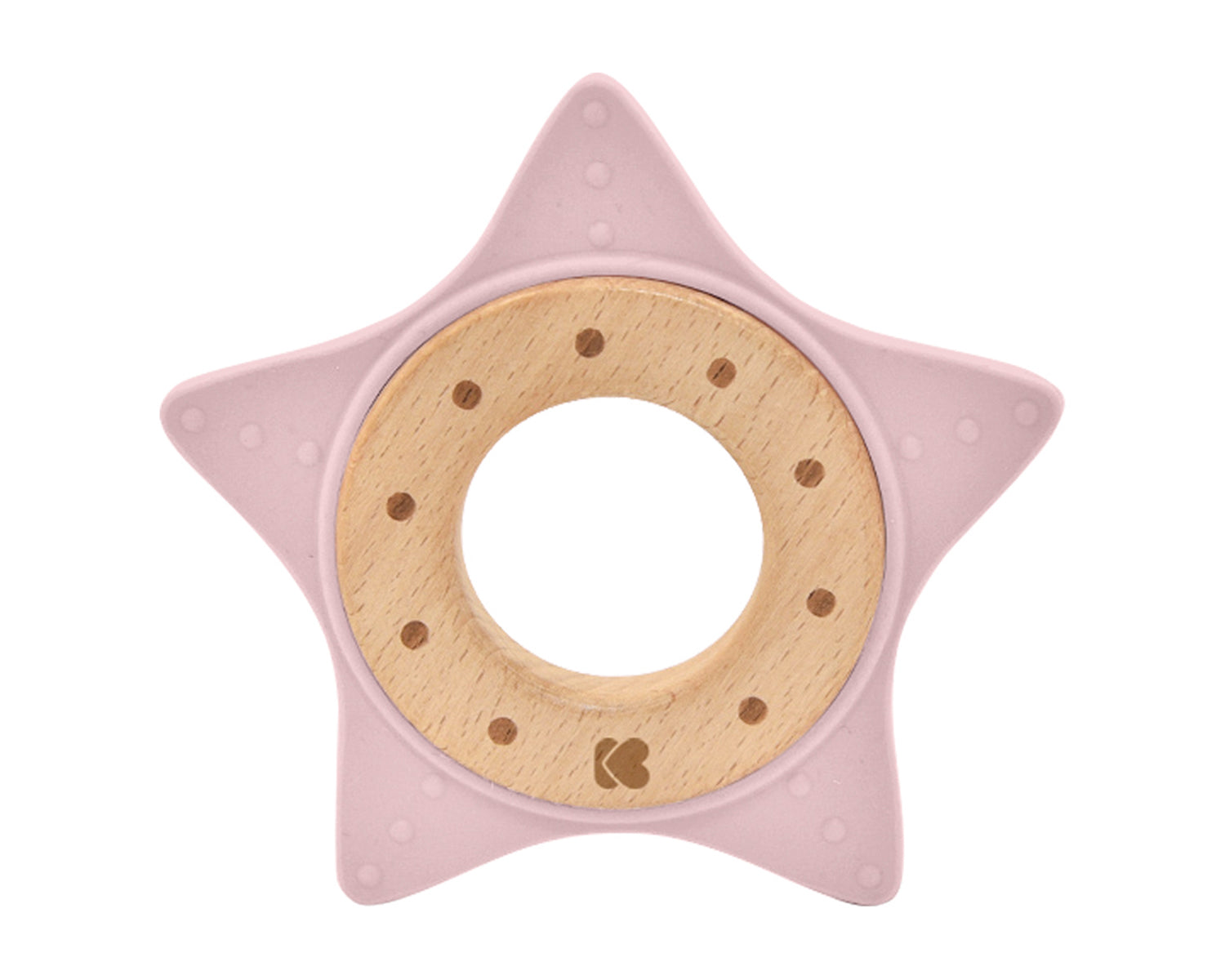 Чесалка дърво-силикон Star Pink | Kikkaboo