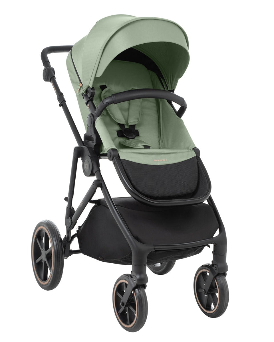 Комбинирана количка 2в1 с кош за новородено Thea Army Green 2024 - снимка 3
