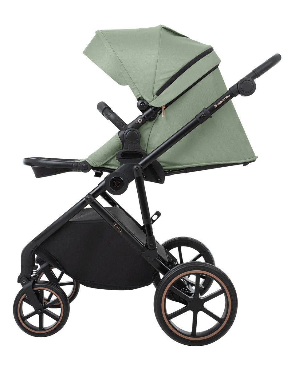 Комбинирана количка 2в1 с кош за новородено Thea Army Green 2024 - снимка 9
