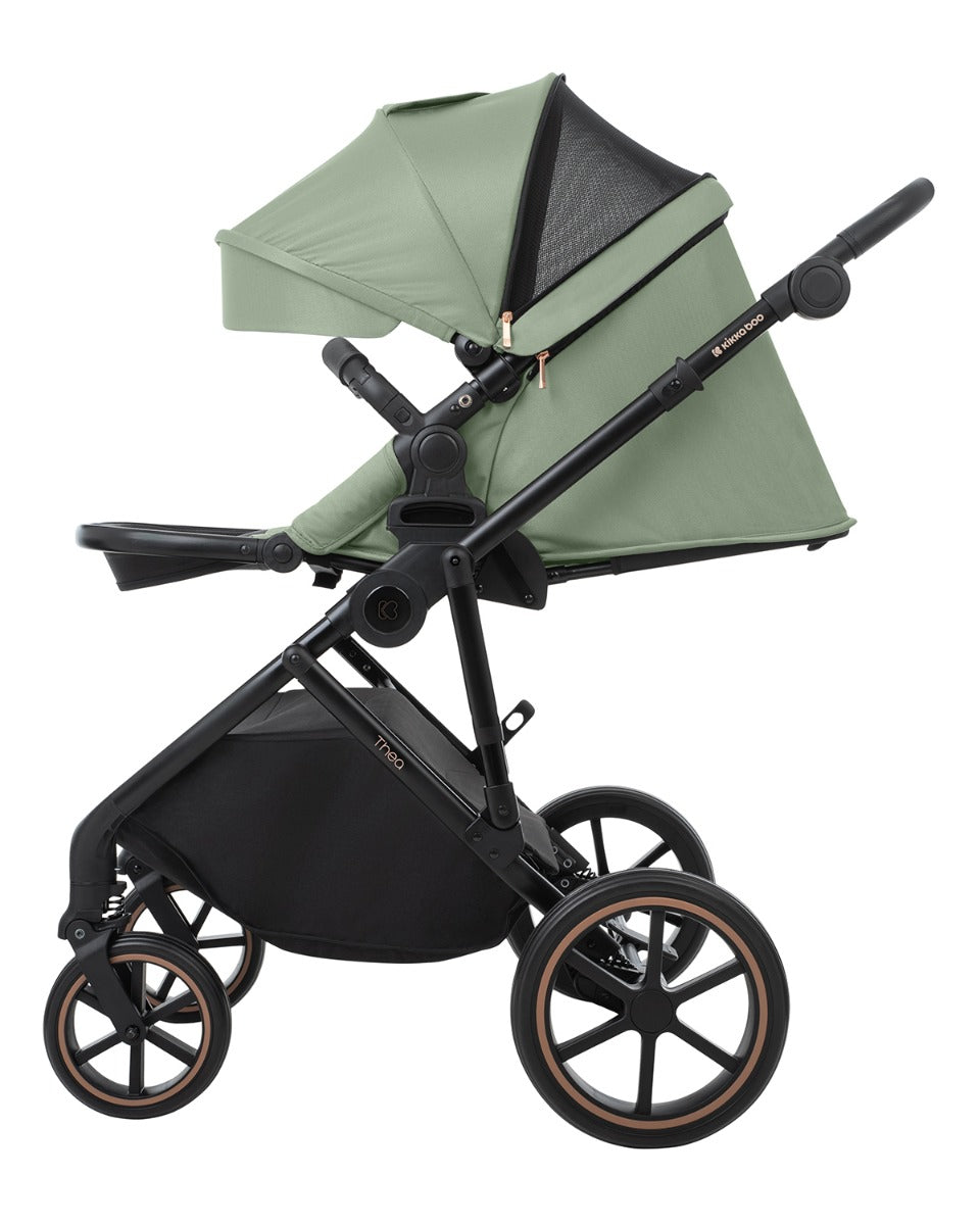 Комбинирана количка 2в1 с кош за новородено Thea Army Green 2024 - снимка 10