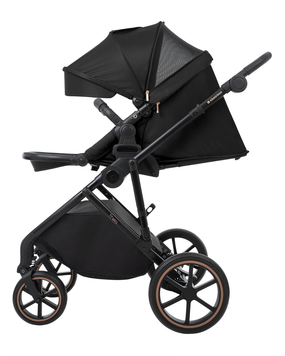 Комбинирана количка 2в1 с кош за новородено Thea Black 2024 - снимка 10