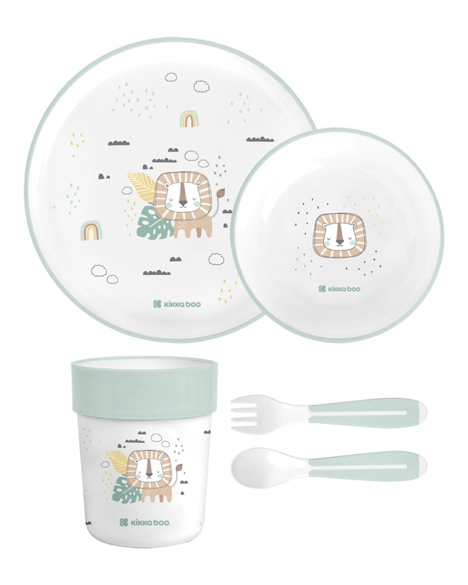 Сет за хранене пластмаса Savanna Mint | Kikkaboo