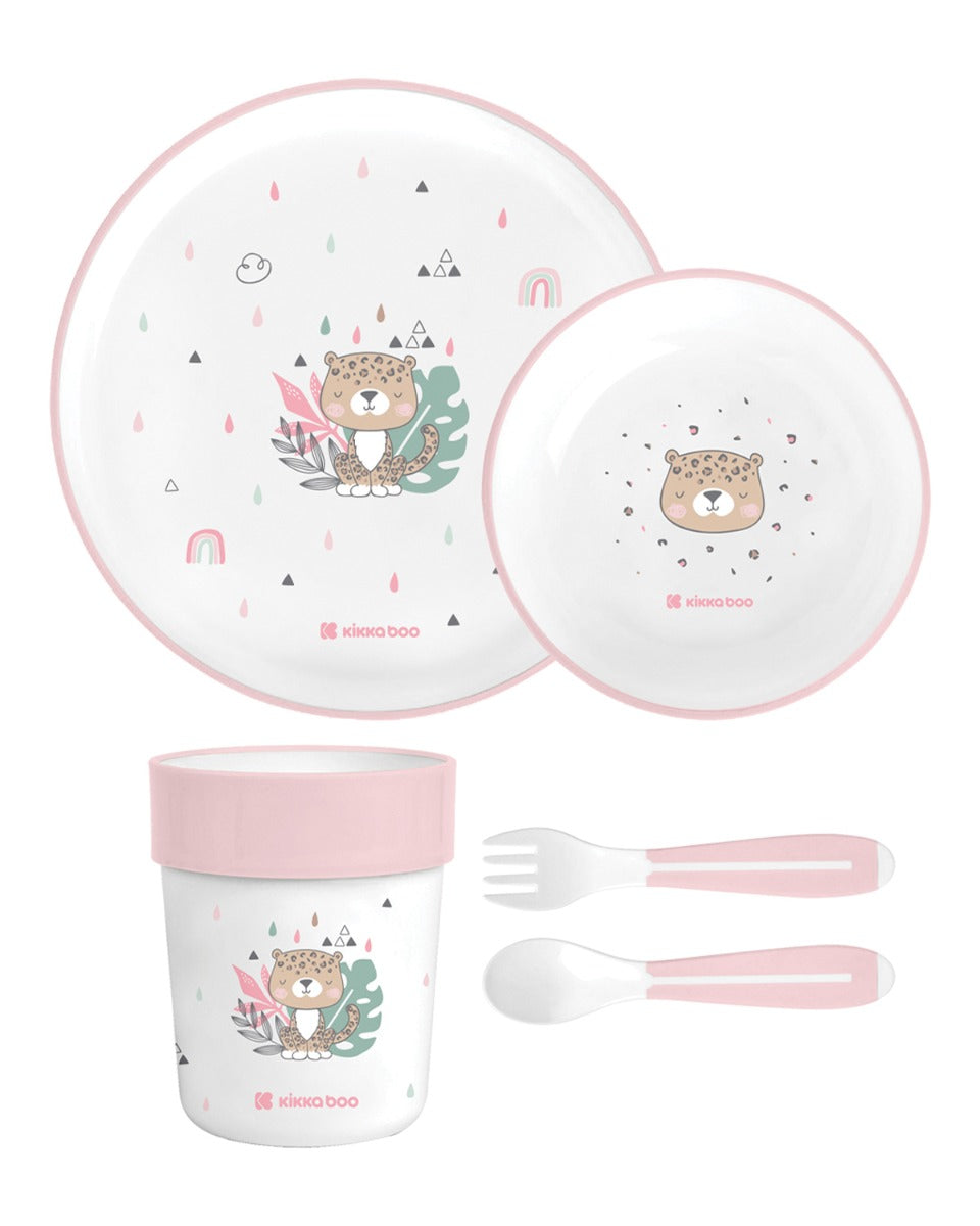Сет за хранене пластмаса Savanna Pink | Kikkaboo