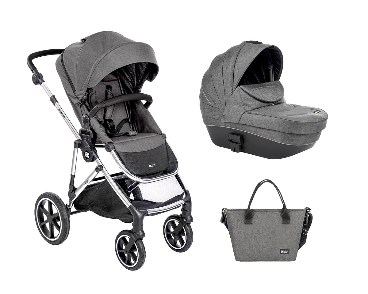Комбинирана количка 2в1 с твърд кош Thea Dark Grey